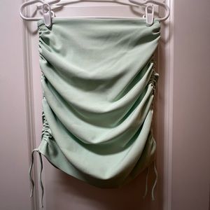 Zara Mint Green Size Medium Ruched Skirt